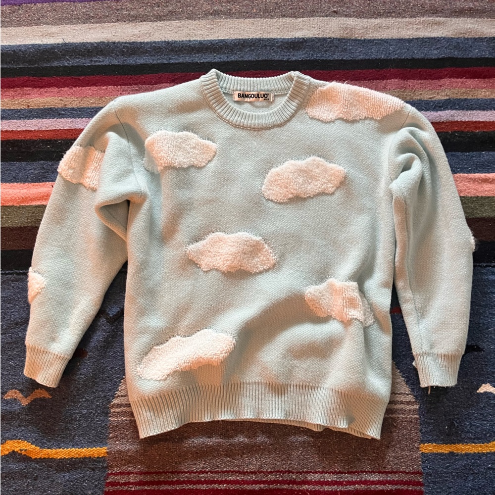 Brand: Bangouluo, Size: Large, Color: Light Blue & White